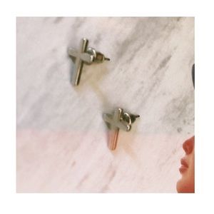 Silver Cross Earrings